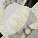 Christian Dior Trotter Canvas Romantic Chain Bag PVC White Silver Auth 190241SAM-21