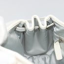 Christian Dior Trotter Canvas Romantic Chain Bag PVC White Silver Auth 190241SAM-24