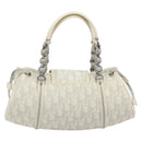 Christian Dior Trotter Canvas Romantic Chain Bag PVC White Silver Auth 190241SAM-2