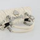 Christian Dior Trotter Canvas Romantic Chain Bag PVC White Silver Auth 190241SAM-8