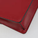 GUCCI Sherry Line Silvi Shoulder Bag Leather Red Gold 421882 Auth 190243V-17