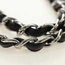 CHANEL Chain Big Matelasse 30 Bag Lamb Skin White Black Silver CC Auth 190244SAM-8