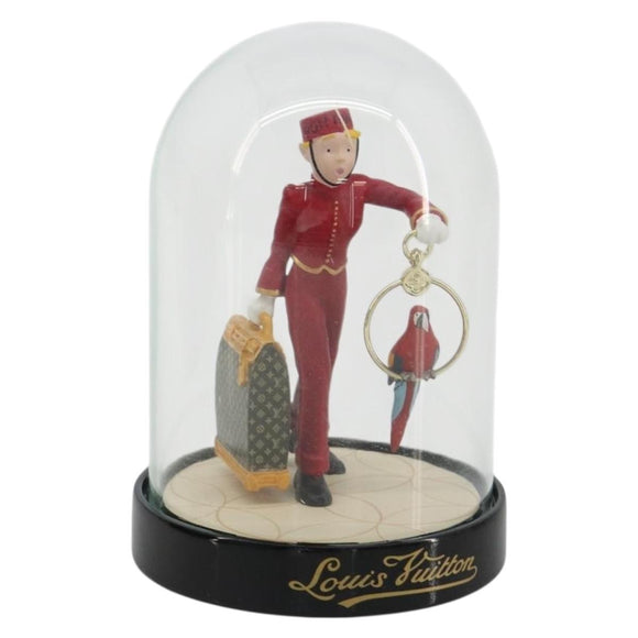 LOUIS VUITTON Pageboy Snow Globe Glass Red LV Auth 190246