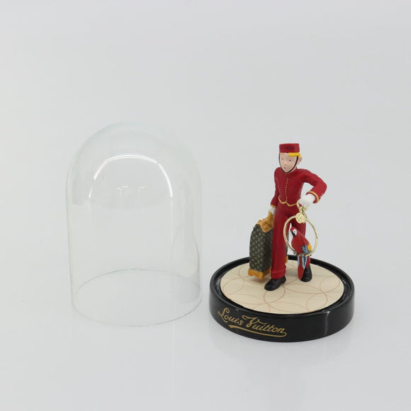 LOUIS VUITTON Pageboy Snow Globe Glass Red LV Auth 190246