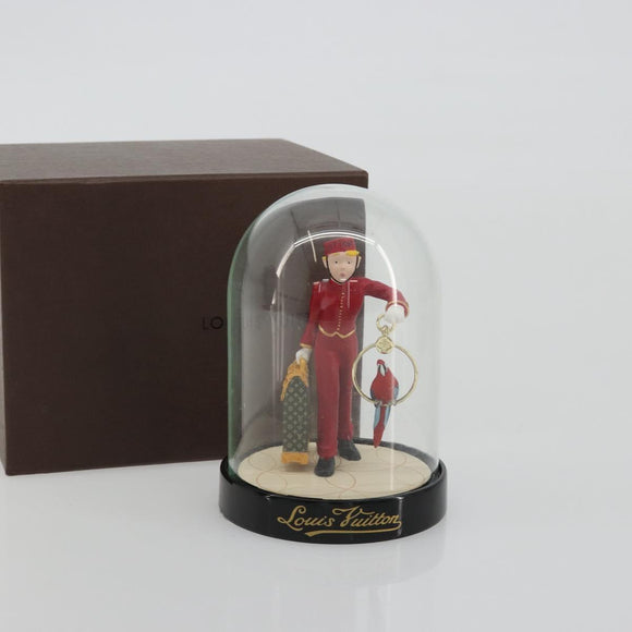 LOUIS VUITTON Pageboy Snow Globe Glass Red LV Auth 190246