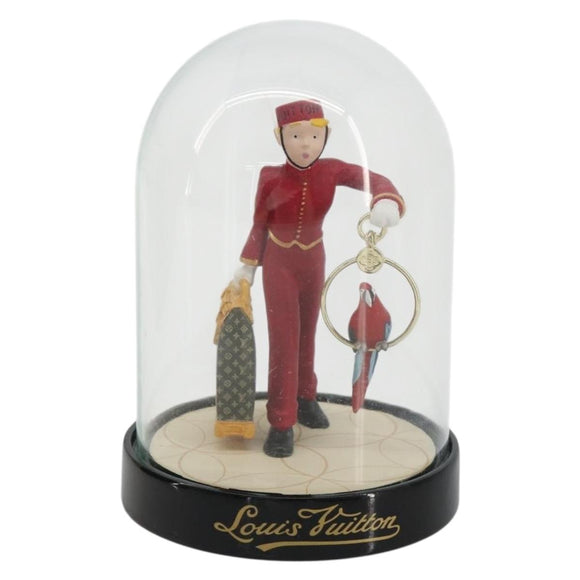 LOUIS VUITTON Pageboy Snow Globe Glass Red LV Auth 190246