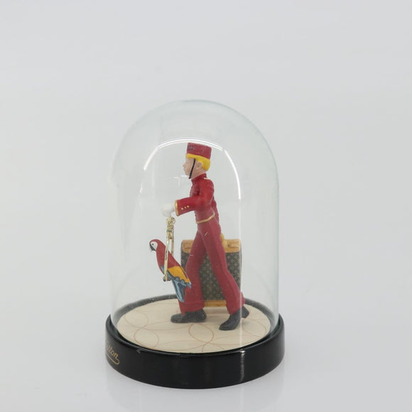 LOUIS VUITTON Pageboy Snow Globe Glass Red LV Auth 190246