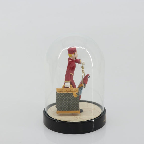LOUIS VUITTON Pageboy Snow Globe Glass Red LV Auth 190246