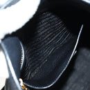 PRADA Tote Bag Vittero Dino Leather Black Gold Auth 190249V-20
