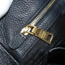 PRADA Tote Bag Vittero Dino Leather Black Gold Auth 190249V-21