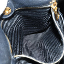 PRADA Tote Bag Vittero Dino Leather Black Gold Auth 190249V-22