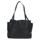 PRADA Tote Bag Vittero Dino Leather Black Gold Auth 190249V-3
