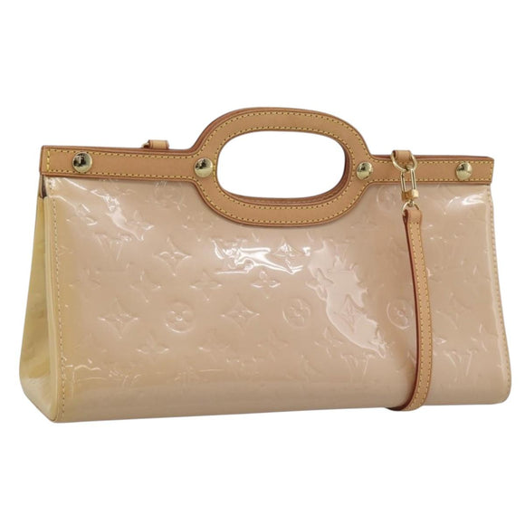 LOUIS VUITTON Vernis Roxbury Drive Bag 2way Rose flow lantern M91391 Auth 190251