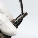FENDI Zucca Canvas Mamma Baguette Shoulder Bag Brown Black Auth 190254A-10