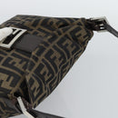 FENDI Zucca Canvas Mamma Baguette Shoulder Bag Brown Black Auth 190254A-6