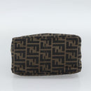 FENDI Zucca Canvas Mamma Baguette Shoulder Bag Brown Black Auth 190254A-5