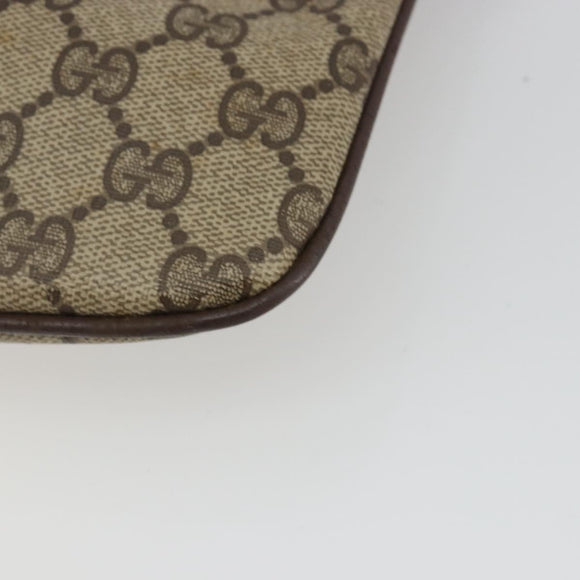 GUCCI GG Supreme Web Sherry Line Bag PVC Beige Gold 904 02 047 Auth 190257