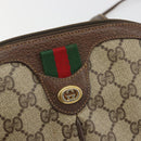 GUCCI GG Supreme Web Sherry Line Bag PVC Beige Gold 904 02 047 Auth 190257-18
