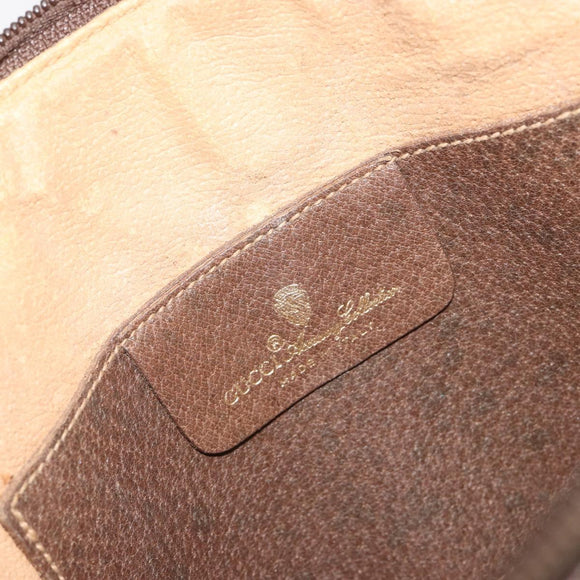 GUCCI GG Supreme Web Sherry Line Bag PVC Beige Gold 904 02 047 Auth 190257