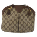 GUCCI GG Supreme Web Sherry Line Bag PVC Beige Gold 904 02 047 Auth 190257-2