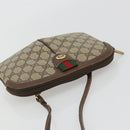 GUCCI GG Supreme Web Sherry Line Bag PVC Beige Gold 904 02 047 Auth 190257-6
