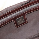 FENDI Zucca Canvas Mamma Baguette Shoulder Bag Beige Silver Auth 190260SAM-18