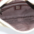 FENDI Zucca Canvas Mamma Baguette Shoulder Bag Beige Silver Auth 190260SAM-10