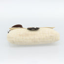 FENDI Zucca Canvas Mamma Baguette Shoulder Bag Beige Silver Auth 190260SAM-5