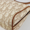Christian Dior Trotter Canvas Romantic Shoulder Bag PVC Ivory Silver Auth 190263A-10