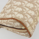 Christian Dior Trotter Canvas Romantic Shoulder Bag PVC Ivory Silver Auth 190263A-11