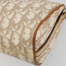 Christian Dior Trotter Canvas Romantic Shoulder Bag PVC Ivory Silver Auth 190263A-12