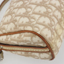 Christian Dior Trotter Canvas Romantic Shoulder Bag PVC Ivory Silver Auth 190263A-13