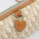 Christian Dior Trotter Canvas Romantic Shoulder Bag PVC Ivory Silver Auth 190263A-14