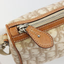Christian Dior Trotter Canvas Romantic Shoulder Bag PVC Ivory Silver Auth 190263A-15
