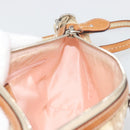 Christian Dior Trotter Canvas Romantic Shoulder Bag PVC Ivory Silver Auth 190263A-18