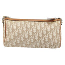 Christian Dior Trotter Canvas Romantic Shoulder Bag PVC Ivory Silver Auth 190263A-3