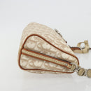 Christian Dior Trotter Canvas Romantic Shoulder Bag PVC Ivory Silver Auth 190263A-4