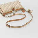 Christian Dior Trotter Canvas Romantic Shoulder Bag PVC Ivory Silver Auth 190263A-7