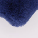 Jimmy Choo Chain Shoulder Phone Holder Acrylic Fur Blue Silver Auth 190265A-15