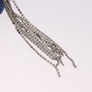 Jimmy Choo Chain Shoulder Phone Holder Acrylic Fur Blue Silver Auth 190265A-8