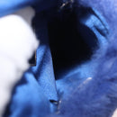 Jimmy Choo Chain Shoulder Phone Holder Acrylic Fur Blue Silver Auth 190265A-10