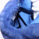 Jimmy Choo Chain Shoulder Phone Holder Acrylic Fur Blue Silver Auth 190265A-21