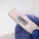 Jimmy Choo Chain Shoulder Phone Holder Acrylic Fur Blue Silver Auth 190265A-11