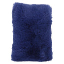 Jimmy Choo Chain Shoulder Phone Holder Acrylic Fur Blue Silver Auth 190265A-2