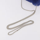 Jimmy Choo Chain Shoulder Phone Holder Acrylic Fur Blue Silver Auth 190265A-7