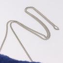 Jimmy Choo Chain Shoulder Phone Holder Acrylic Fur Blue Silver Auth 190265A-14