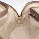 GUCCI GG Supreme Handtas PVC 2-weg Beige Goud 309617 Auth 190275-23