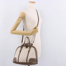 GUCCI GG Supreme Handtas PVC 2-weg Beige Goud 309617 Auth 190275-26
