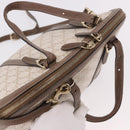 GUCCI GG Supreme Handtas PVC 2-weg Beige Goud 309617 Auth 190275-6