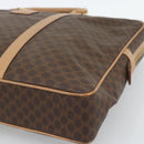 CELINE Macadam Canvas Aktetas PVC Leer Bruin Goud Auth 190276-9